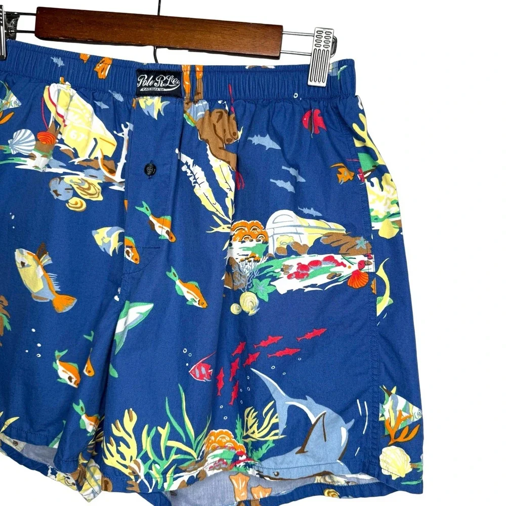 Polo Ralph Lauren Bear Sleepwear Shorts Men's Medium Beach Ocean Lounge